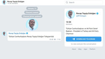 Recep Tayyip Erdoğan Telegram ve BiP'e katıldı