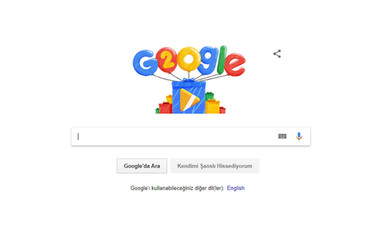 Google 20 yaşını Doodle ile kutluyor!