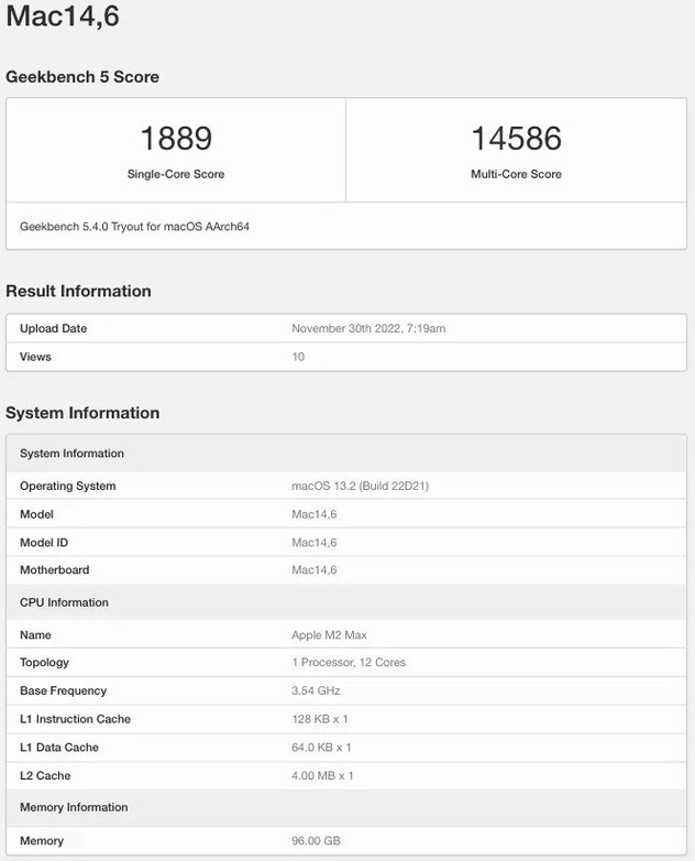 Apple'ın yeni M2 Max işlemci performans testleri sızdırıldı - Resim : 1
