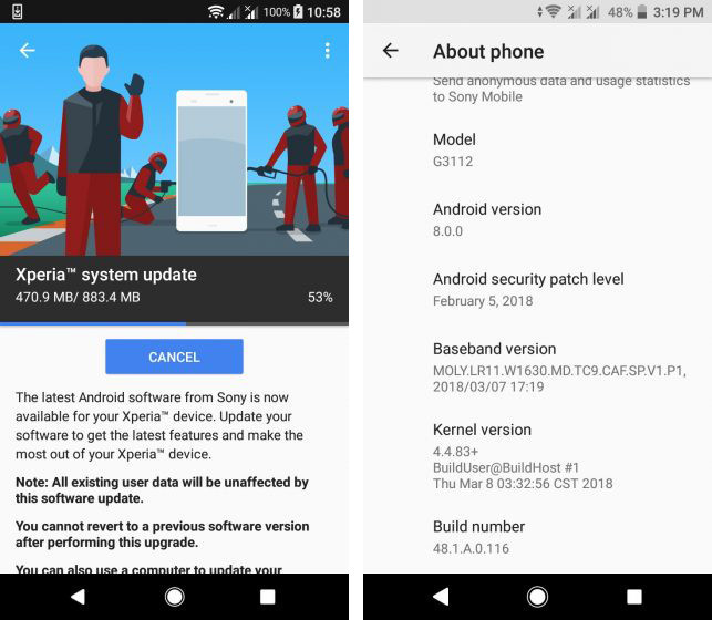 Xperia XA1, XA1 Plus ve XA1 Ultra için Android Oreo yayınlandı - Resim : 1