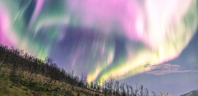 Güneş fırtınası Dünya'nın manyetik alanını yardı: Norveç'te "pembe aurora" görüldü! - Resim : 1