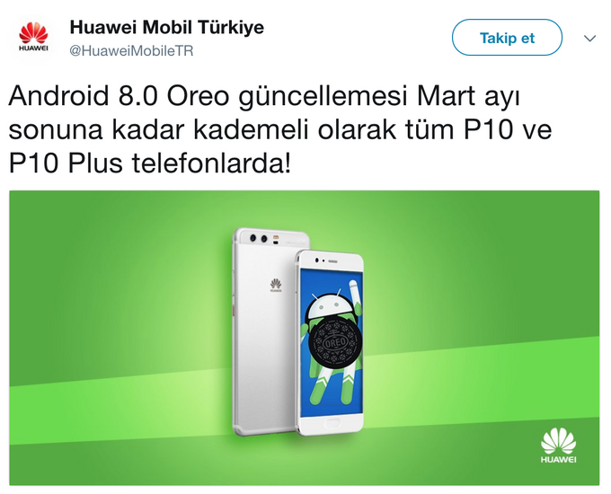 Huawei P10 ve P10 Plus bu ay Android Oreo'ya kavuşuyor! - Resim : 1