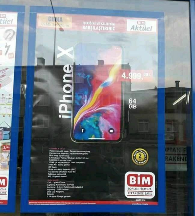 iPhone X hangi BİM mağazalarında satılıyor? - Resim : 1