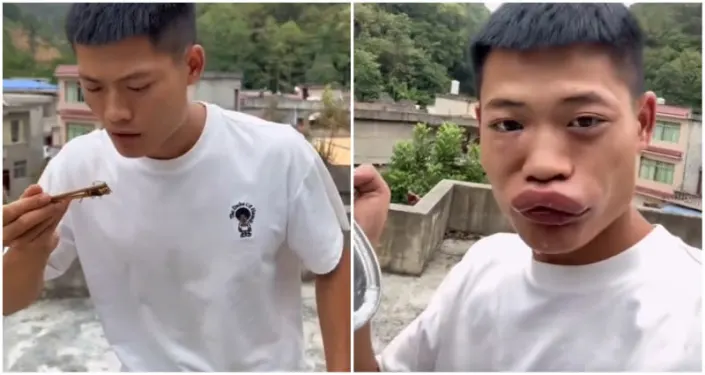 Çinli influencer canlı eşek arısı yedi! Video kısa sürede yasaklandı! - Resim : 1