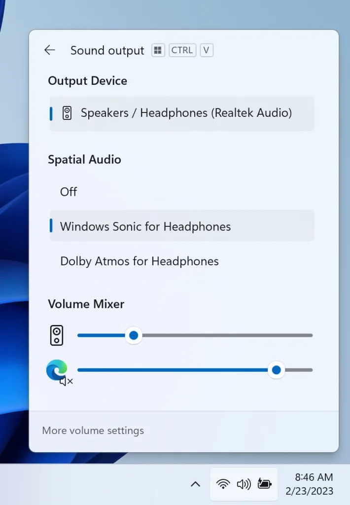 Microsoft, yeniden tasarlanmış bir Windows 11 ses mikseri test ediyor - Resim : 1