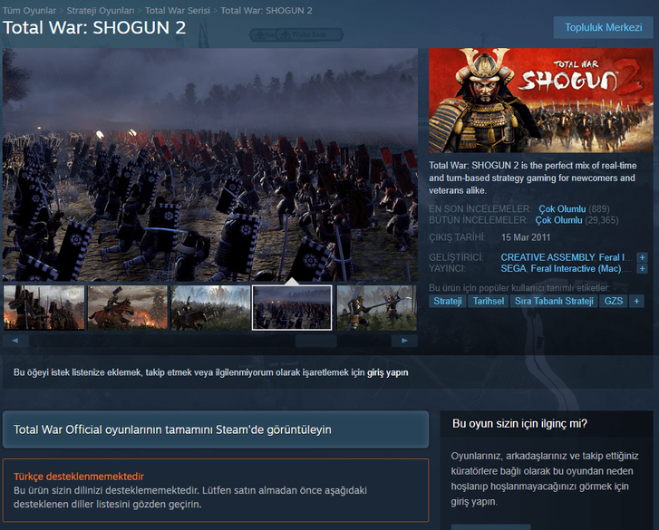 105 TL’lik Total War Shogun 2 ücretsiz oldu! Tıkla indir! - Resim : 1