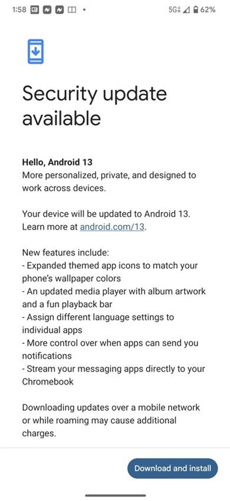 Google, uygun Pixel modelleri için Android 13'ü yayınladı! - Resim : 1