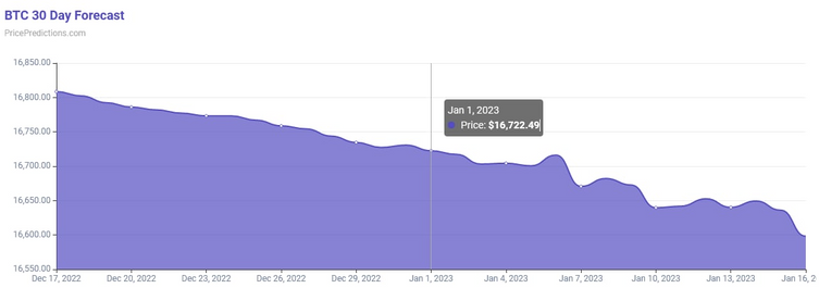 Algoritma, 1 Ocak 2023 için Bitcoin fiyatını belirliyor! - Resim : 1