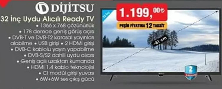 BİM mağazalarında uygun fiyatlı TV fırsatı! - 20 Ocak - Resim : 1