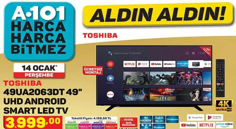 A101 14 Ocak 2021 - Uygun fiyatlı TV, telefon ve akıllı saat fırsatı! - Resim : 1