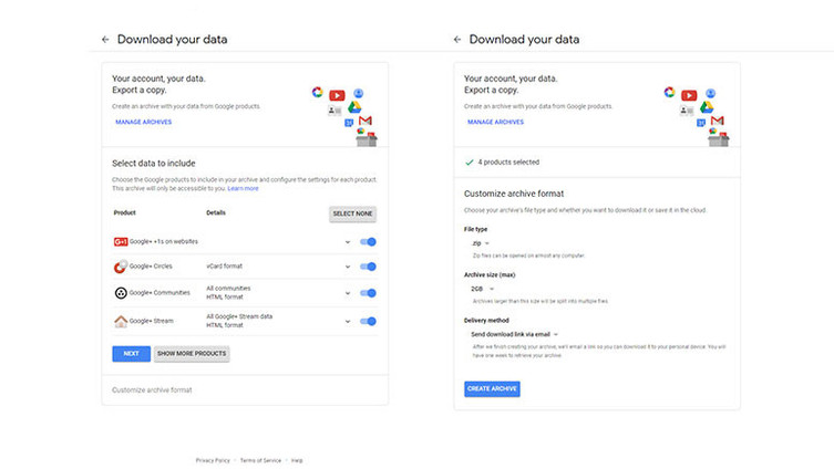 Google+ verilerinizi indirin! - Resim : 1