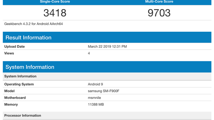 Samsung Galaxy Fold Geekbench’te göründü - Resim : 1