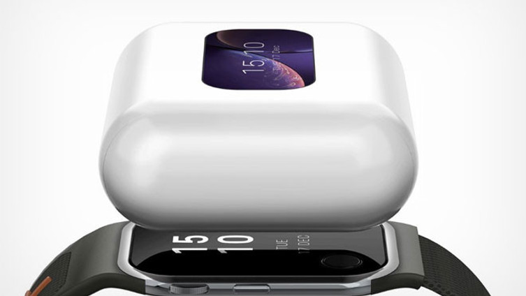 Apple Airpods'u akıllı saaate dönüştüren tasarım - Resim : 2