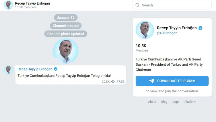 Recep Tayyip Erdoğan Telegram ve BiP'e katıldı - Resim : 1