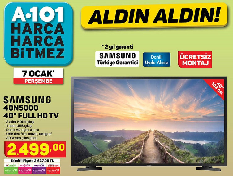 A101 bu hafta uygun fiyatlı TV ve telefon satacak! - 07 Ocak 2021 - Resim : 1