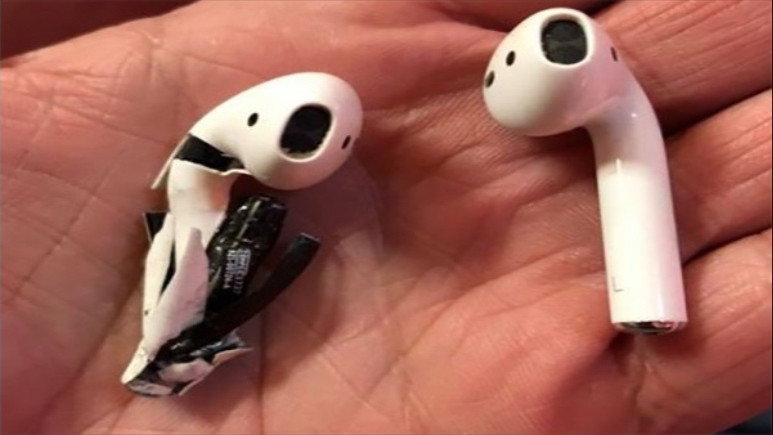 Apple AirPods patladı (Video)