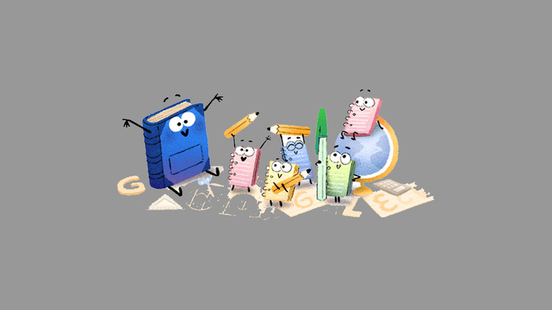 Google'dan okulun ilk günü için Doodle!