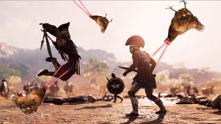 AC: Odyssey oyuncularının başı tavuklarla dertte!