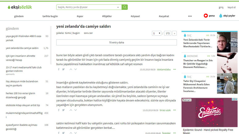 Terör saldırısını öven Ekşi Sözlük yazarına inceleme başlatıldı