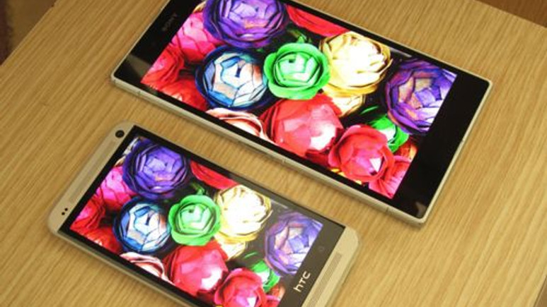 Xperia Z Ultra ve HTC One ekran karşılaştırması!