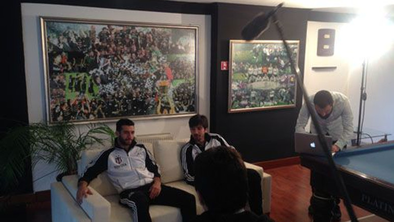 Beşiktaşlı futbolcular BJKYandex için kamera karşısında!