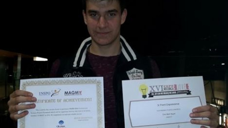 Liseli genç Bilimsel Projeler Yarışmasında Dünya 3.sü oldu!