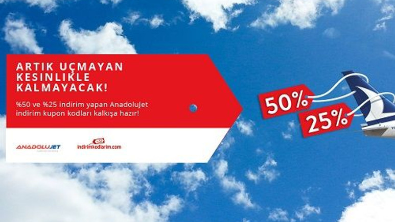 AnadoluJet’te %50’ye varan indirimler!