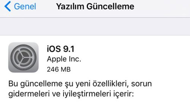iOS 9.1 Güncellemesi Yayınlandı
