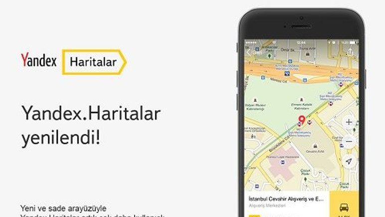 Yandex Haritalar Yenilendi!