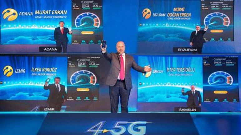 Turkcell 4.5G şebekesini test etti