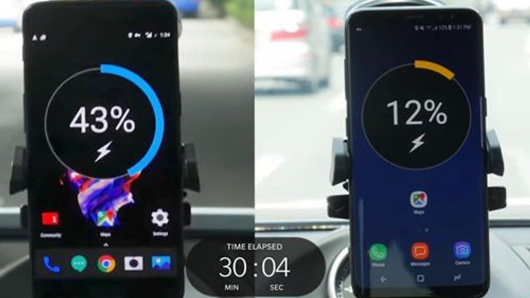 Hangisi daha hızlı şarj oluyor? OnePlus 5 vs Galaxy S8!