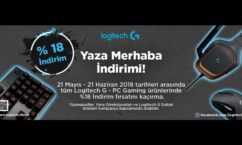 Logitech G PC Gaming ürünlerinde yüzde 18 indirim
