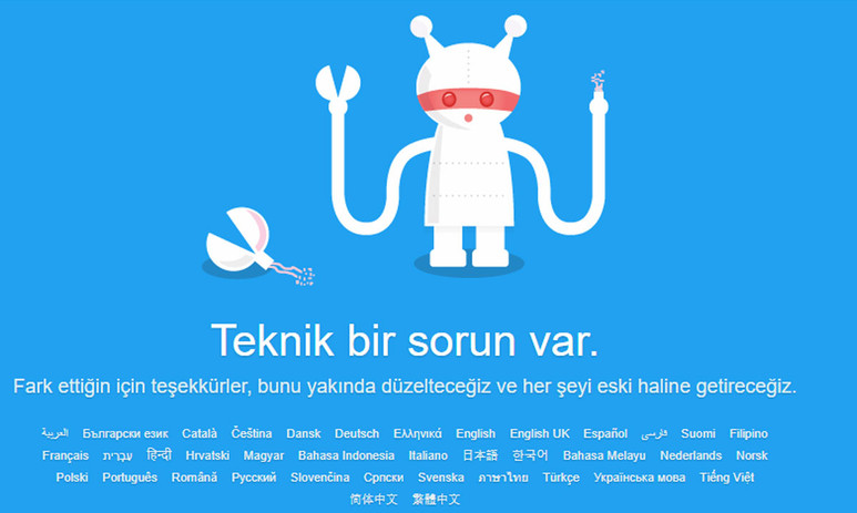 Twitter çöktü