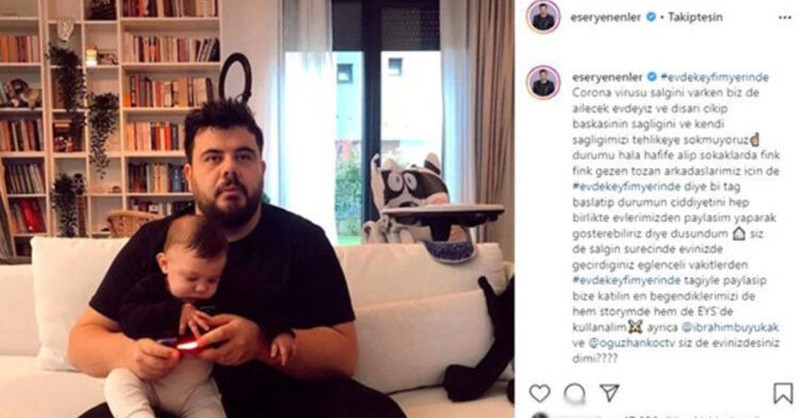 Ünlülerden 'Evde keyfim yerinde' akımı paylaşımları! - Resim: 1