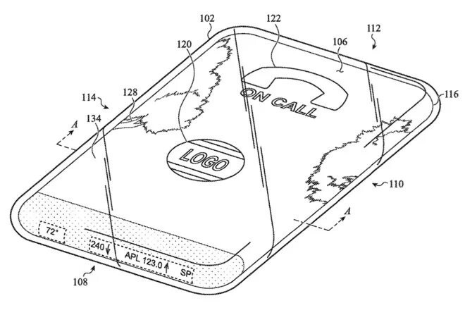 Apple, iPhone için tamamı ekran olan yeni bir patent aldı! - Resim : 2