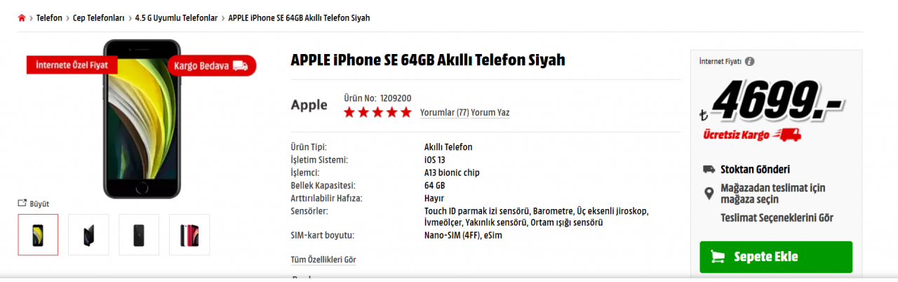 iphone se fiyatinda muthis indirim bu