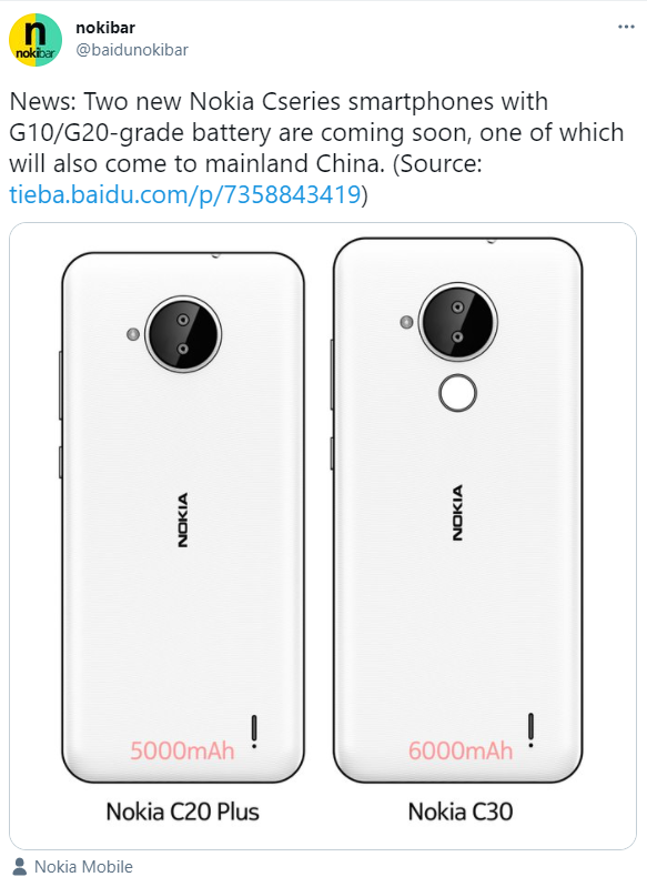 Nokia C20 Plus ve C30