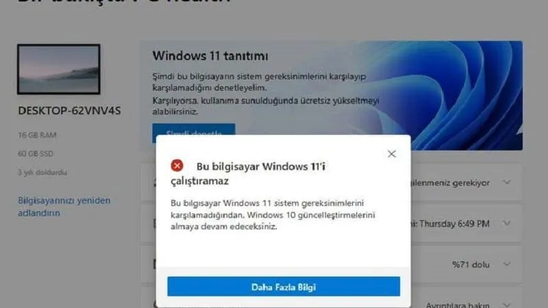 Bu bilgisayar Windows 11'i çalıştıramıyor hatası nasıl çözülür! - Page 2