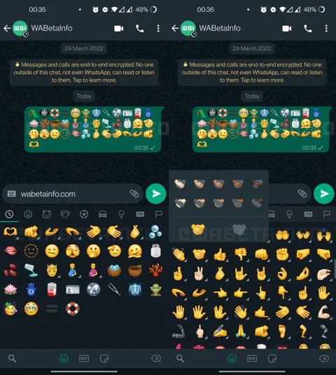 WhatsApp Unicode 14 emojileri