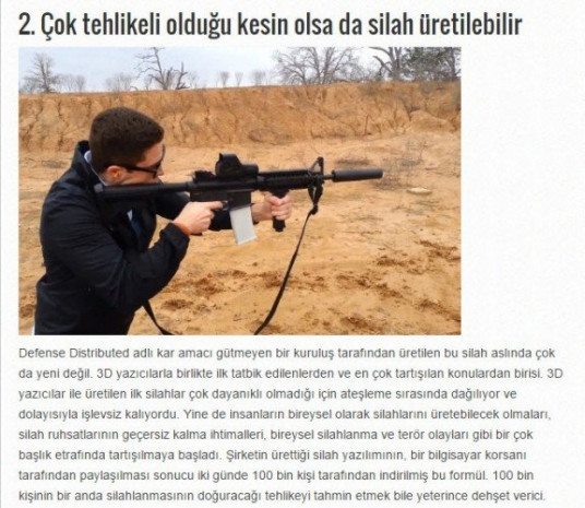 3D yazıcılarda üretilmiş en ilginç 11 nesne - Page 1