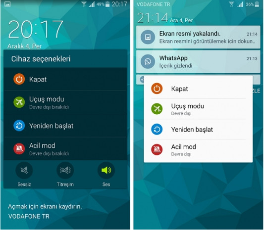 Android 4.4.2 ve Android 5.0 Yüklü Galaxy S5 karşılaştırması - Page 1