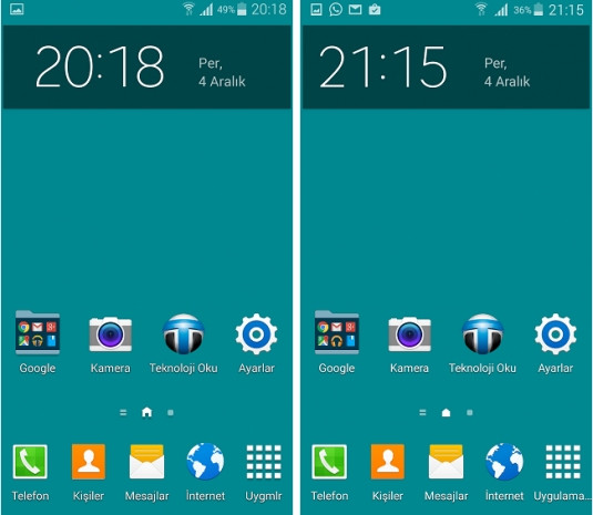 Android 4.4.2 ve Android 5.0 Yüklü Galaxy S5 karşılaştırması - Page 2