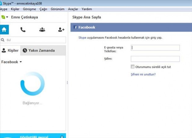 Facebook hesabını, Skype'a bağlama - Page 3