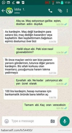 İddaa dolandırıcısı, WhatsApp'ta imana geldi! - Page 1