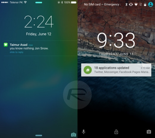 iOS 9 - Android M karşılaştırması - Page 1