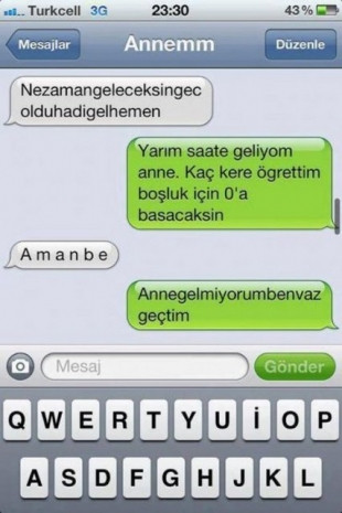 Komik telefon mesajları,çok güleceksiniz! - Page 1