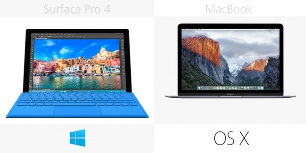 Microsoft Surface Pro 4 ve 12-inch Retina MacBook karşılaştırma - Page 1