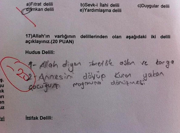 Sınav sorularına verilen komik cevaplar! - Page 2