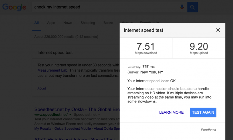 Google arama sonuçlarında Hızı' bilgisini sunmaya başladı